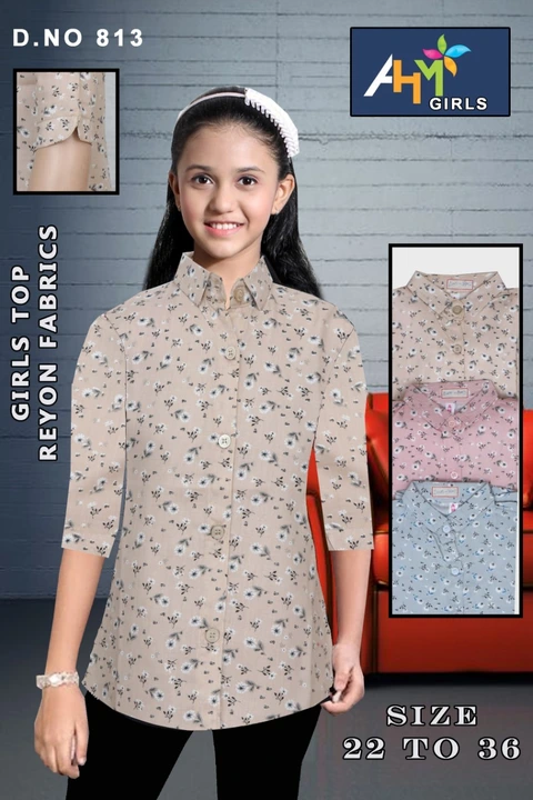 Rayon girls top uploaded by Ahm garments on 5/30/2023