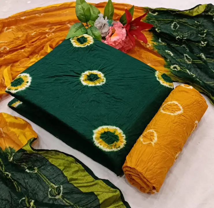 Bandhani dress material uploaded by Vraj-Vihar Synthetics on 5/30/2023