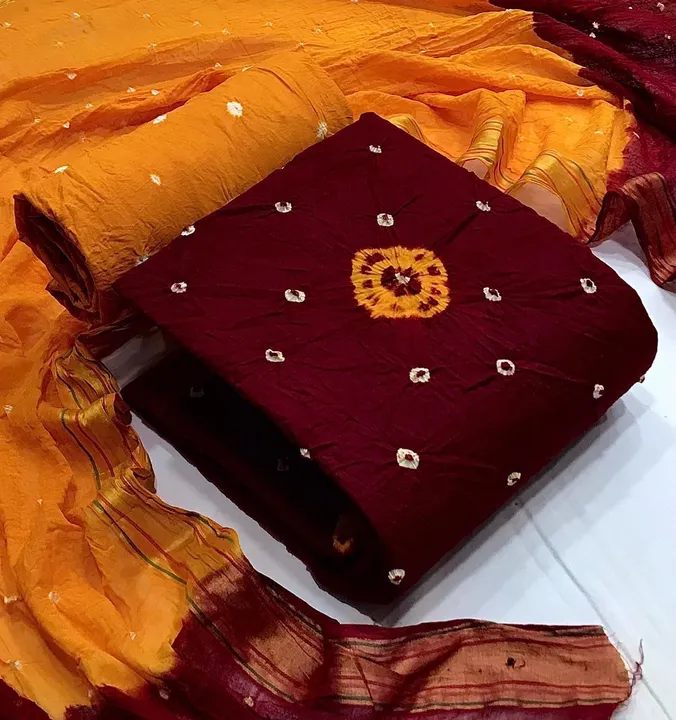 Bandhani dress material uploaded by Vraj-Vihar Synthetics on 5/30/2023