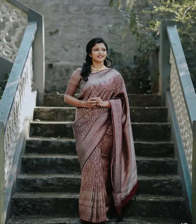 Rich pallu With Allover Golden Zari Weaving Border design saree uploaded by DHANANJAY CREATION  on 5/30/2023