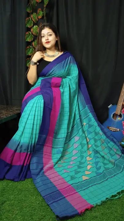 Khadi cottom ikkat saree  uploaded by business on 5/30/2023