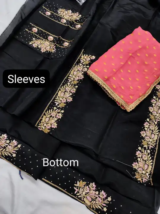 Upada silk suit with pure dupatta  uploaded by Manish sales on 5/30/2023
