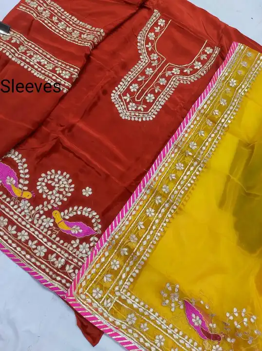 Natural crepe suit  with organza dupatta  uploaded by Manish sales on 5/30/2023