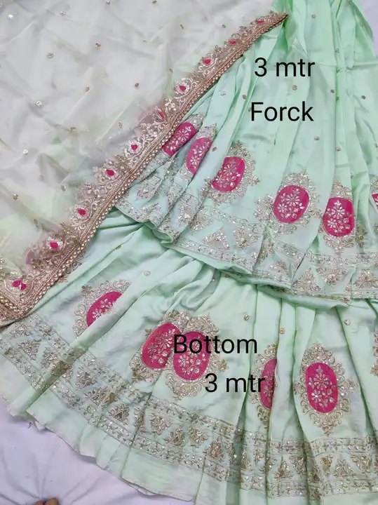Upada silk suit with organza dupatta  uploaded by Manish sales on 5/30/2023