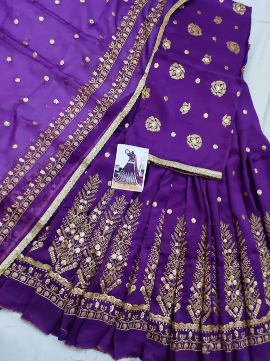 Upada silk suit with organza dupatta uploaded by Manish sales on 5/30/2023