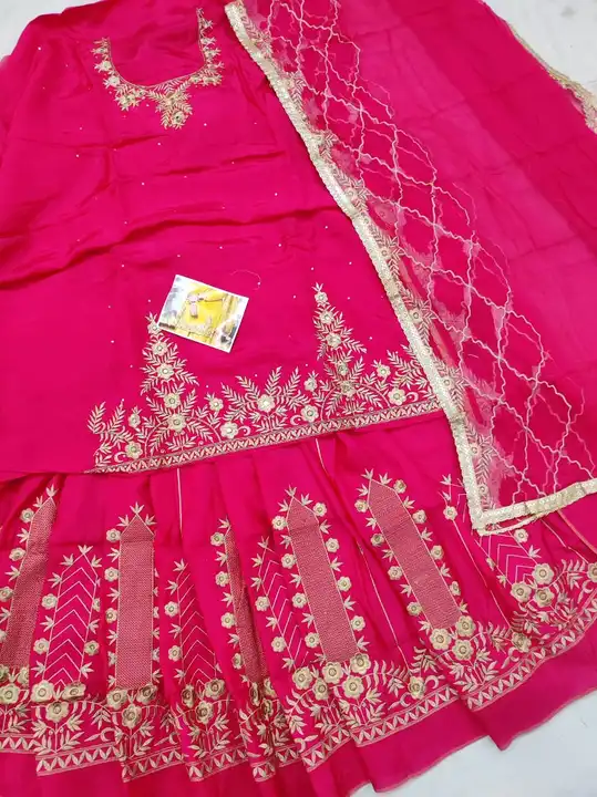 Upada silk suit with pure dupatta  uploaded by Manish sales on 5/30/2023