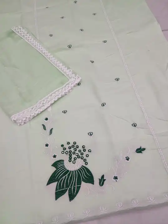 Camric cotton suit with half pure dupatta  only setwise not single pc uploaded by Manish sales on 5/30/2023