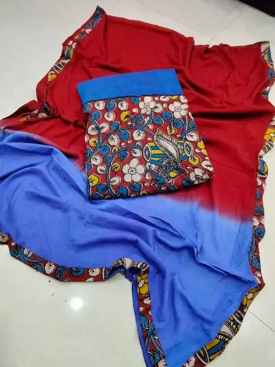 Kalamkari cotton dress material  uploaded by SHV Sh handloom on 5/28/2024