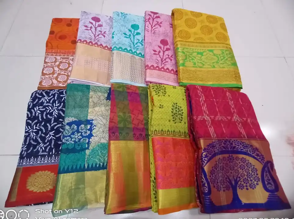 Printed Cotton Saree with Blouse  uploaded by SHV Sh handloom on 5/30/2024