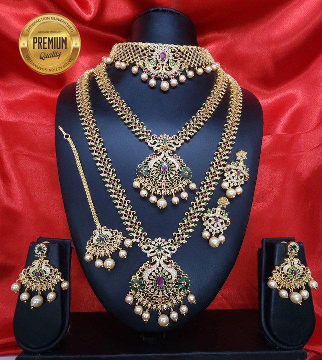 CZ STONES COMBO SET  uploaded by SRI RAGHU GOLD COVERING WORKS on 5/30/2023