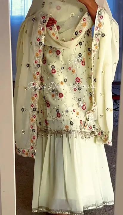 Party wear punjabi top with shrara uploaded by pink Rose fashion Store  on 5/30/2023