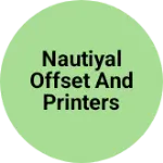 Business logo of Nautiyal offset and printers