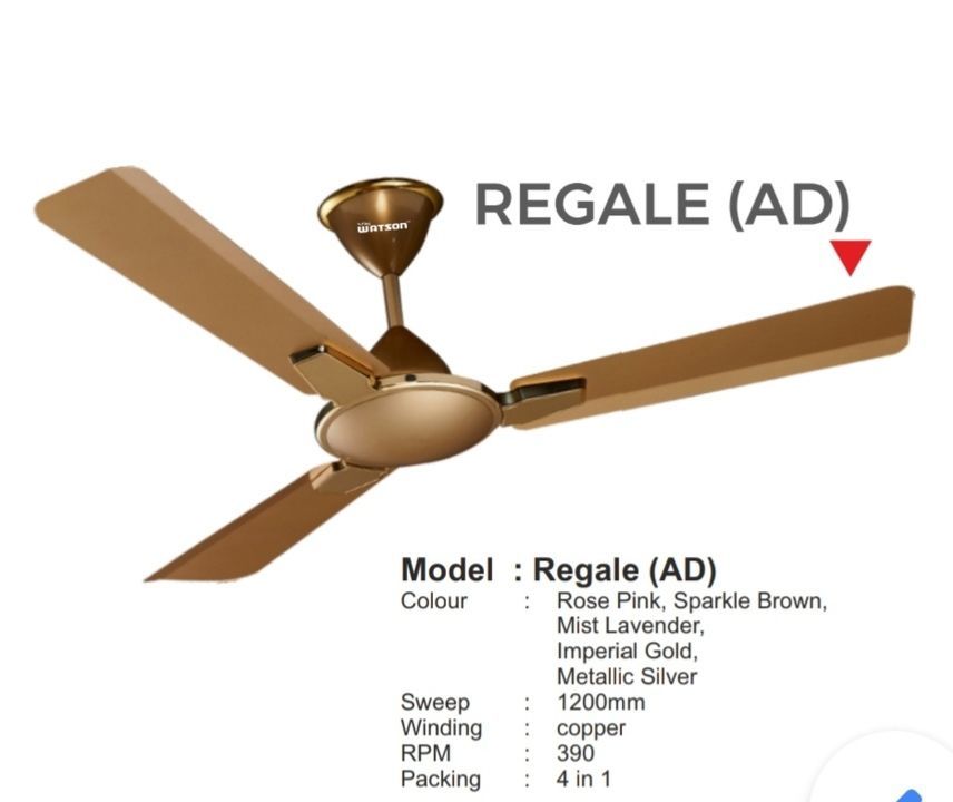 Ceiling fan. Minimum 35% Discount. Model Regale uploaded by Wish-VAS Enterprises on 3/12/2021