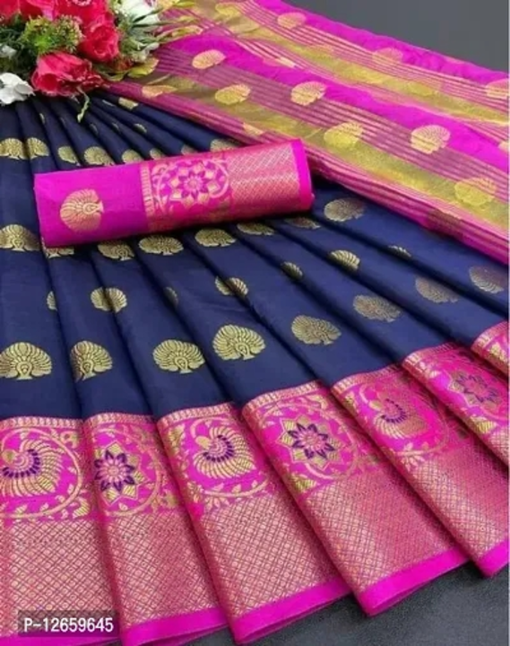 Cotton Saree Ethnic Motif Jacquard Border Sarees  uploaded by Udaan on 5/30/2023