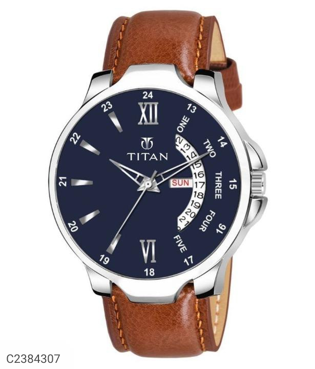 Mens analog leather watch uploaded by SHAIKH ONLINE STORE on 5/30/2023