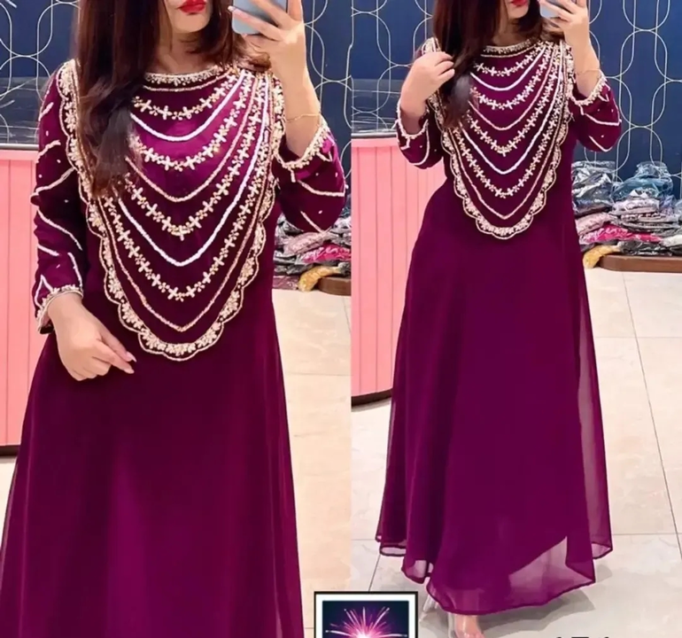 Attractive Gowns for Women With Dupatta Lace Work uploaded by Girls collection  on 5/30/2023