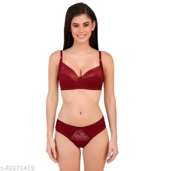 Women's Non Padded bra and panties, bra panty, net bra and panty, fancy panty bra, cotton bra panty uploaded by business on 5/30/2023