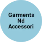 Business logo of Garments nd accessories