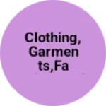 Business logo of Clothing, garments,faishan,and textiels