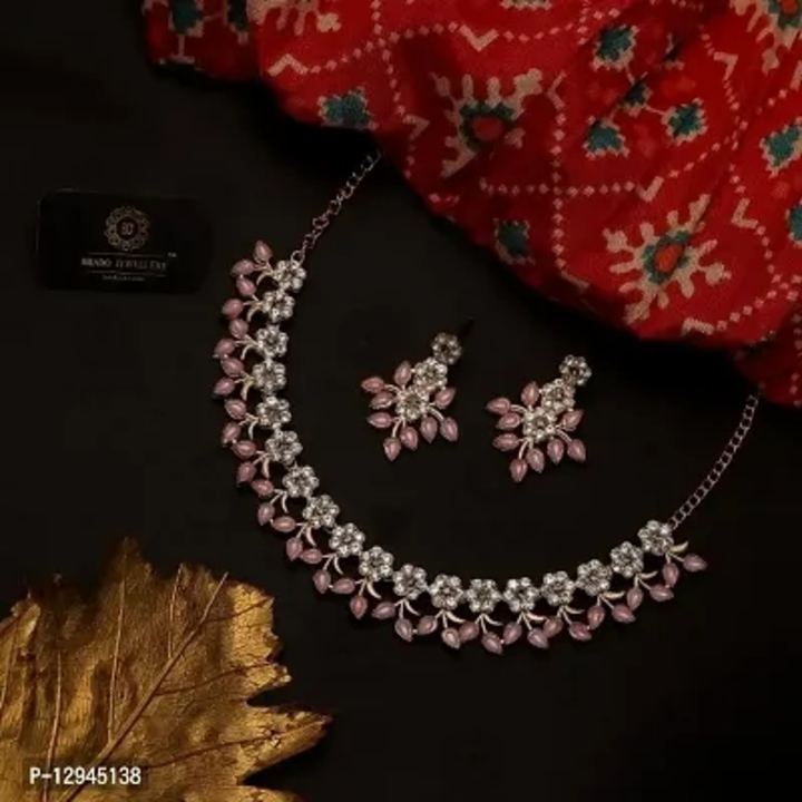 Necklace set with earrings  uploaded by Udaan on 5/23/2024