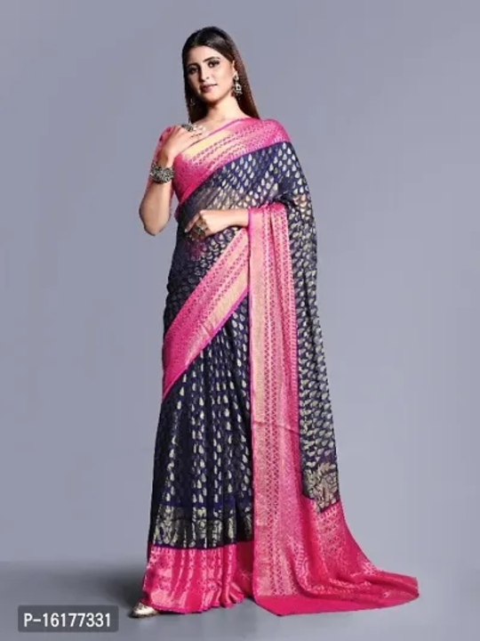 Brasso Printed Saree With Blouse Piece  uploaded by Udaan on 5/30/2023
