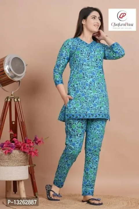 Jaipuri Cotton Printed Night Suit For Women  uploaded by Udaan on 5/30/2023