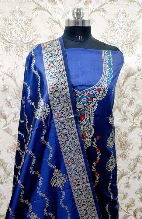 Banarasi suit uploaded by Z i silk fabrics on 5/30/2023