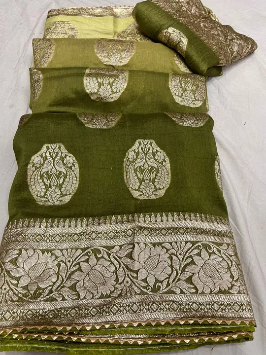 *💗 Presents  unique Saree*

Today sale price 

💖💖new Launching💖💖

🥰🥰pure Russian silk  with b uploaded by Gotapatti manufacturer on 5/31/2023