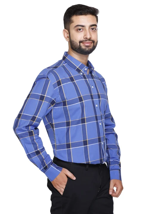 Foreign falcon men check shirt uploaded by Diksha Traders on 5/31/2023