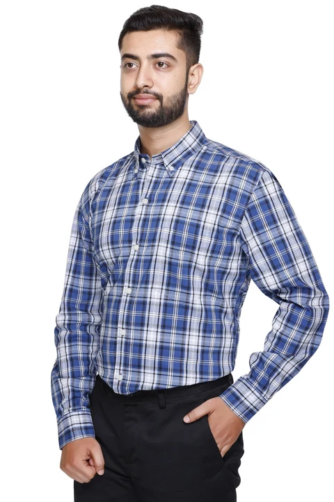 Foreign Falcon men check shirt  uploaded by Diksha Traders on 5/31/2023