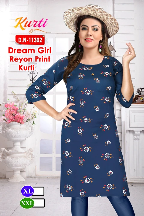 Dream Girl rayon print kurti uploaded by YASHRAJ Textiles on 5/31/2023