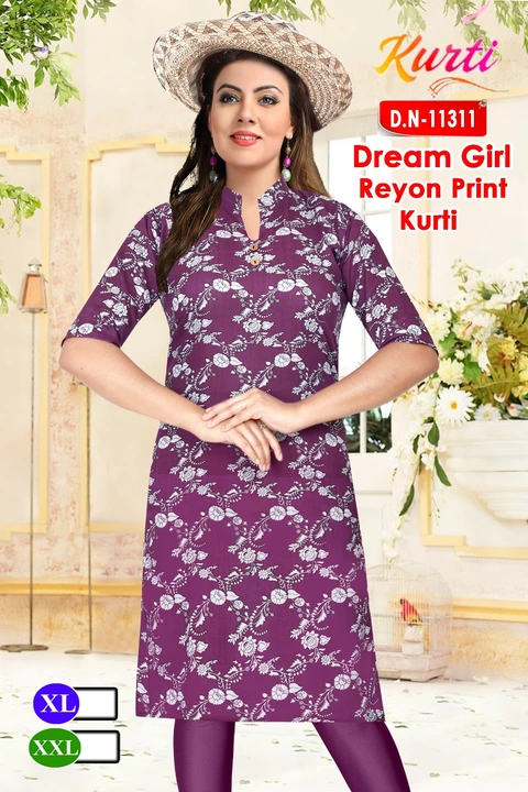 Dream Girl rayon print kurti uploaded by YASHRAJ Textiles on 5/31/2023