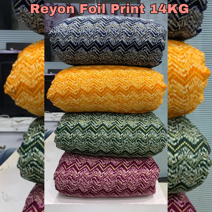 Reyon Foil Print 14KG  uploaded by Surat Fashion Fabrics Hub on 5/31/2023