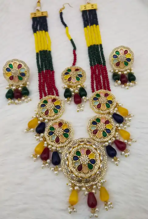 Post image Checkout beutiful rajathani look long necklace set.
Book now.
Bulk order accepted here.