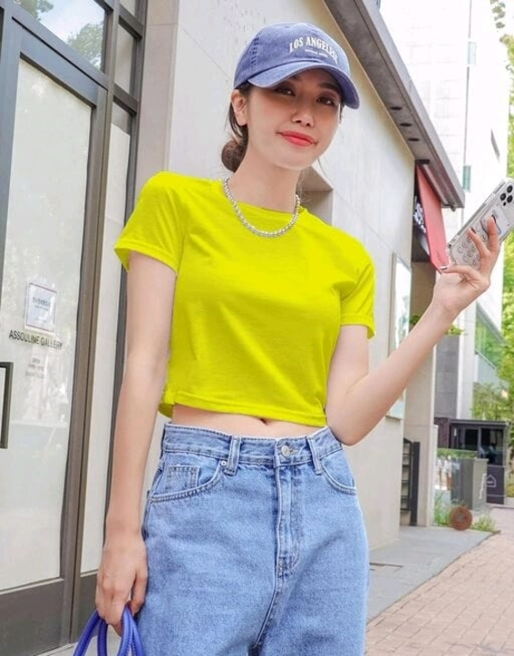 Women Crop Top Half Sleeve Cotton Fabric Printed Crop Top uploaded by Aasma Fashion Knitwear on 5/31/2023