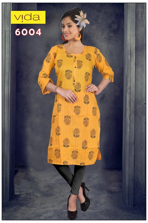 Vida Rayon lurex printed straight kurta (6004) uploaded by Latitude Retail Private Limited on 5/31/2023