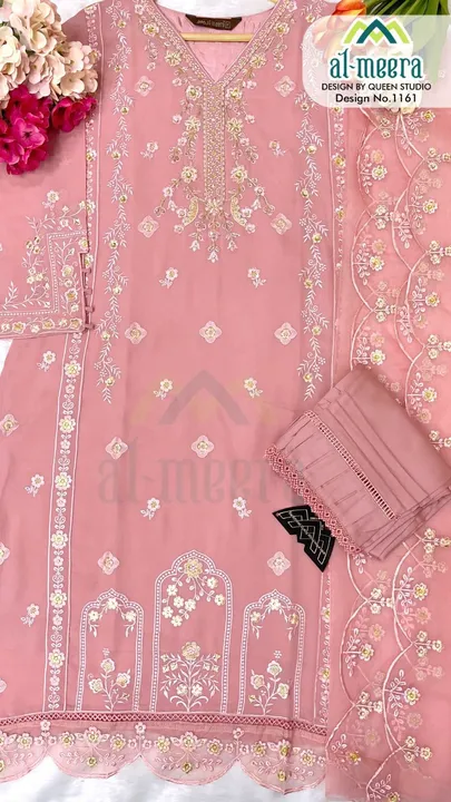 ✨ AL-MEERA ✨
                ( *D.NO-1161* )

🔴 *Details* 🔴
〰️〰️〰️〰️〰️〰️〰️
✨ *Top* :- Fox georgett uploaded by Fashion Textile  on 5/31/2023