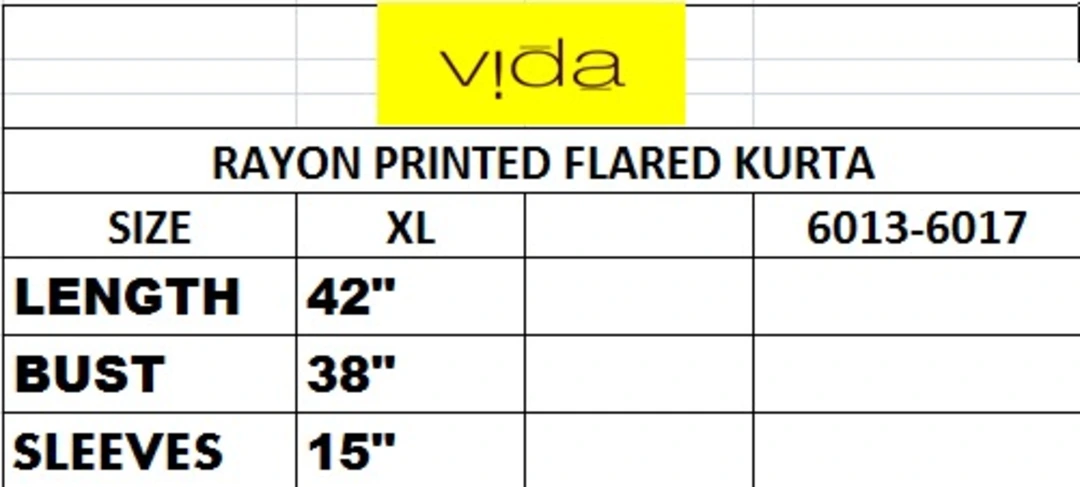 Vida Rayon capsule printed flared kurta (6015) uploaded by Latitude Retail Private Limited on 5/31/2023