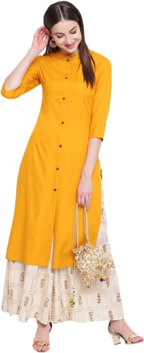Yellow color kurti palazzo set Size m to xxl  uploaded by Kanatextiles.lal@gmail.com on 5/31/2023