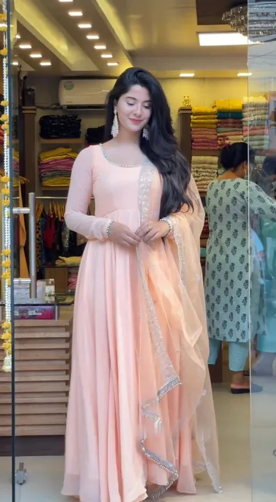 Anarkali Faux Georgette Gown  uploaded by Sukhkrta clothing  on 5/31/2023