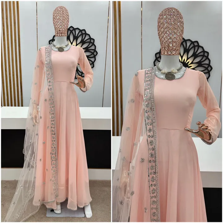 Anarkali Faux Georgette Gown  uploaded by Sukhkrta clothing  on 5/31/2023