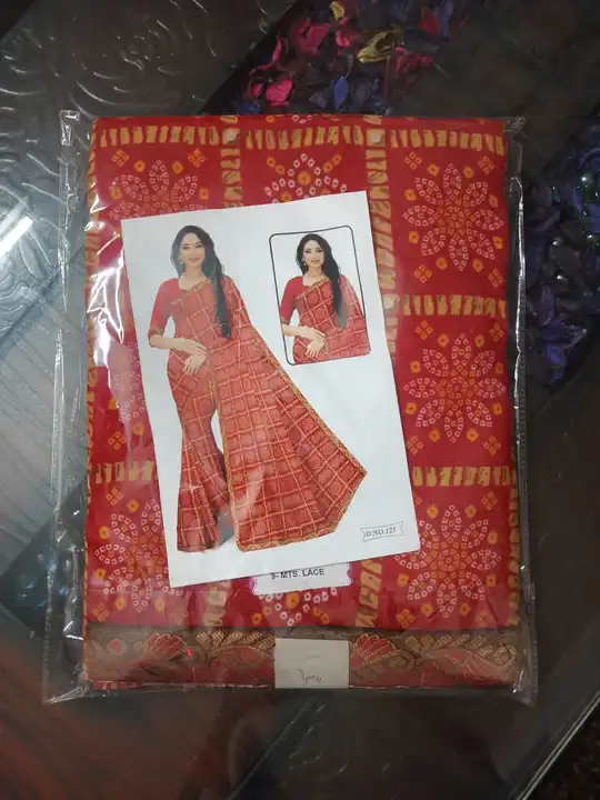 Printed border saree  uploaded by Garg collection on 5/31/2023