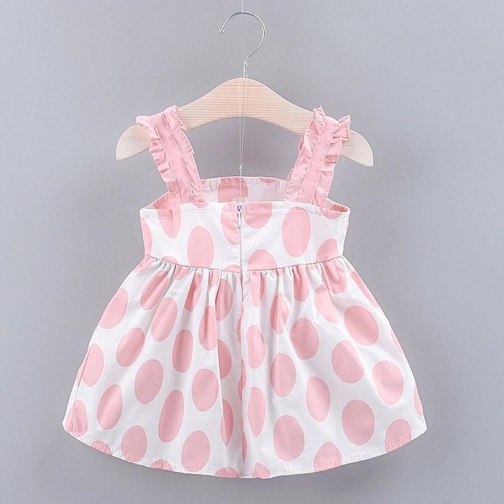 *Toddler Baby Girls Kids Strap Bow Dot Print Summer Dress Princess Dresses*

 uploaded by business on 3/12/2021