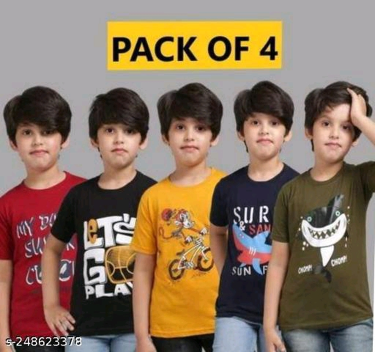 Boys half sleeve tshirt pack of 4 uploaded by business on 5/31/2023