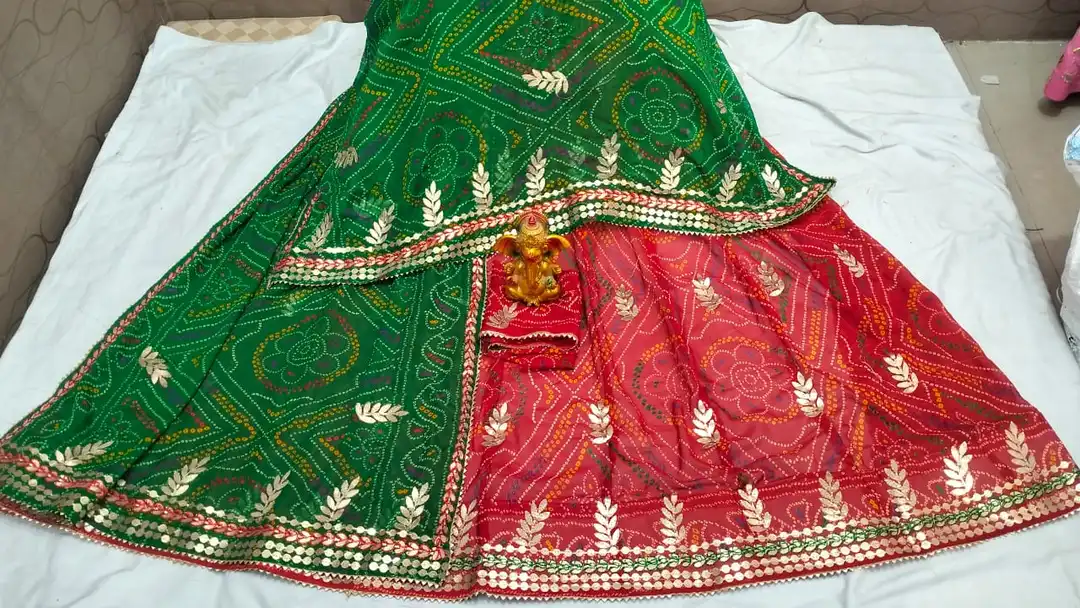 Full stitch lehnga chundari bandej  uploaded by Narayan and sons jaipur rajasthan india on 5/31/2023