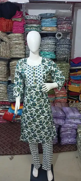 Cotton kurti pent set  uploaded by Mirza designer collection on 5/31/2023