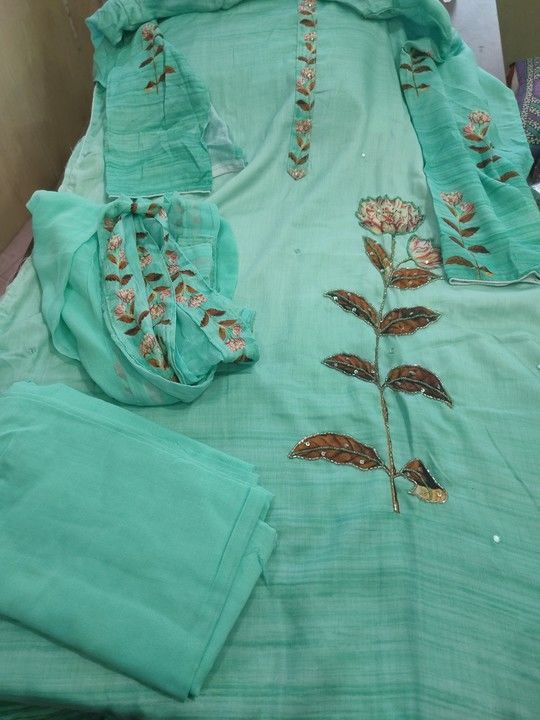 Cotton sipiya work suit uploaded by Shorya enterprises on 3/12/2021