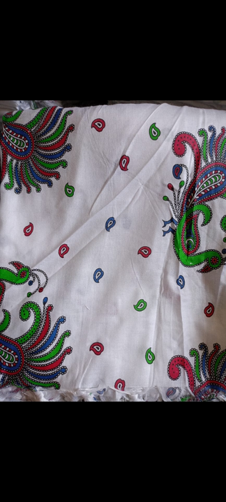 White dupatta  uploaded by Shivam Garments on 5/31/2023