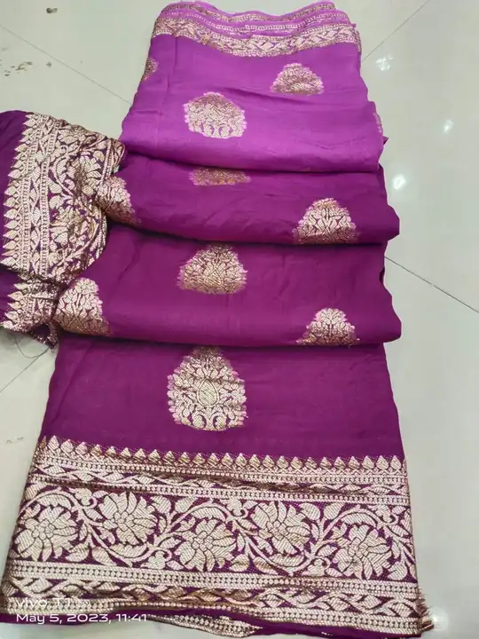 *🕉🕉*

🌷 *Wow!! Exclusive collection Pure Dola silk saree* ZORO TO HANDRAD CLEARS

🌷Allover boder uploaded by Gotapatti manufacturer on 6/1/2023