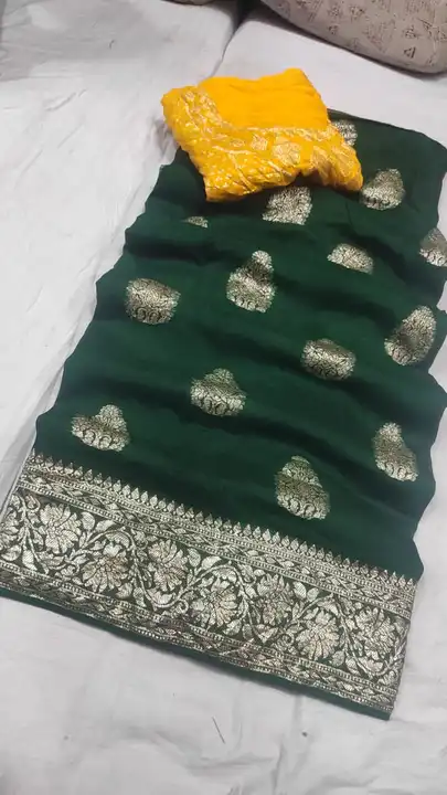 Today once again, sale offar hurry up limited stock 
Super new design launch
👉👉pure rasien banrshi uploaded by Gotapatti manufacturer on 6/1/2023